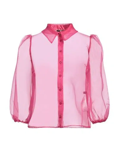 Elisabetta Franchi Woman Shirt Fuchsia Size 6 Polyester In Pink