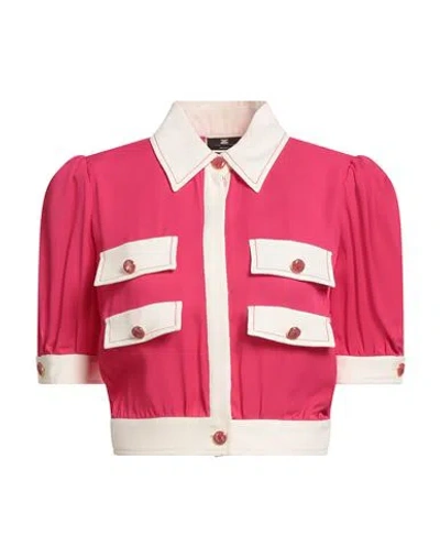 Elisabetta Franchi Woman Shirt Fuchsia Size 6 Viscose In Pink