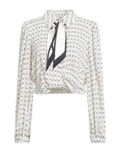 Elisabetta Franchi Woman Shirt Ivory Size 8 Viscose, Polyester