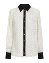Elisabetta Franchi Woman Shirt Ivory Size 8 Viscose In White