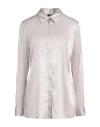 Elisabetta Franchi Woman Shirt Light Grey Size 10 Silk, Elastane In Grey