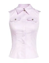 Elisabetta Franchi Woman Shirt Lilac Size 2 Cotton, Elastane In Purple