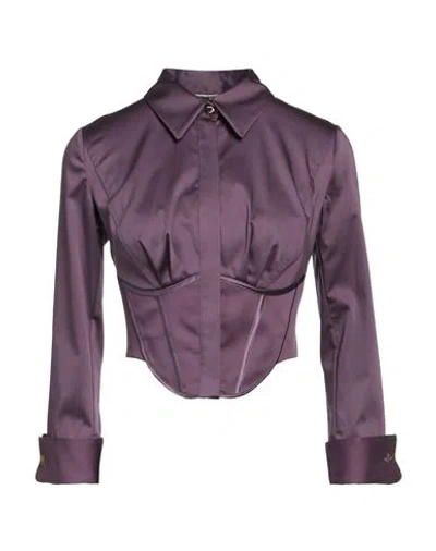 Elisabetta Franchi Woman Shirt Mauve Size 4 Lycra, Elastane, Polyester In Purple