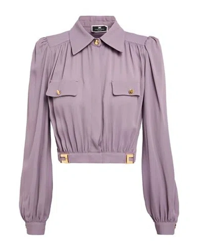Elisabetta Franchi Woman Shirt Mauve Size 4 Viscose In Purple