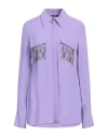 Elisabetta Franchi Woman Shirt Mauve Size 8 Viscose In Purple