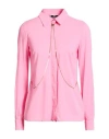 Elisabetta Franchi Woman Shirt Pink Size 4 Viscose, Elastane