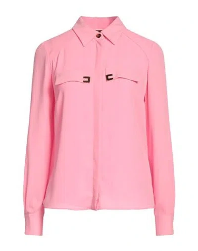 Elisabetta Franchi Woman Shirt Pink Size 8 Polyester