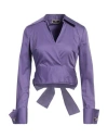 Elisabetta Franchi Wrap Top In Purple