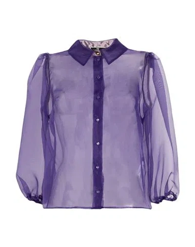 Elisabetta Franchi Woman Shirt Purple Size 8 Polyester