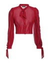 Elisabetta Franchi Woman Shirt Red Size 2 Polyester