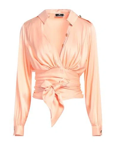 ELISABETTA FRANCHI ELISABETTA FRANCHI WOMAN SHIRT SALMON PINK SIZE 6 SILK