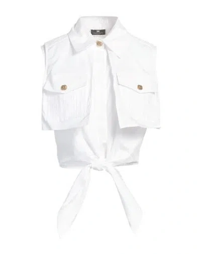 Elisabetta Franchi Woman Shirt White Size 6 Cotton