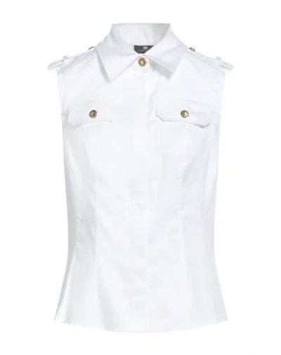 Elisabetta Franchi Woman Shirt White Size 8 Cotton, Elastane