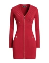 Elisabetta Franchi Woman Short Dress Red Size 4 Viscose, Polyamide In Red