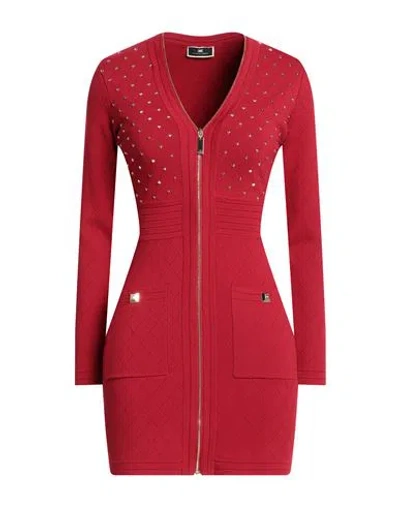 Elisabetta Franchi Woman Short Dress Red Size 4 Viscose, Polyamide