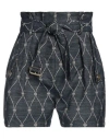 Elisabetta Franchi Woman Shorts & Bermuda Shorts Midnight Blue Size 8 Cotton, Polyamide In Blue
