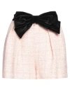 Elisabetta Franchi Woman Shorts & Bermuda Shorts Light Pink Size 10 Cotton, Acrylic, Polyester, Synt