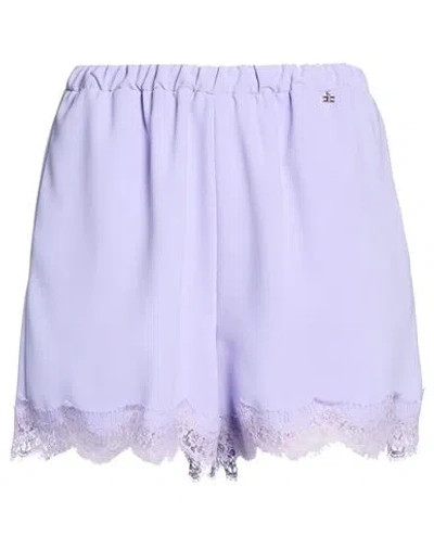 Elisabetta Franchi Woman Shorts & Bermuda Shorts Lilac Size 8 Polyester, Cotton, Polyamide In Multi