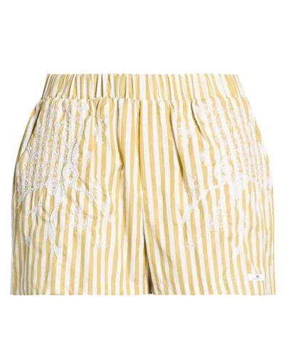 Elisabetta Franchi Woman Shorts & Bermuda Shorts Mustard Size 2 Cotton In Yellow