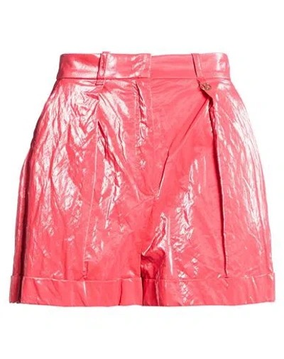 Elisabetta Franchi Woman Shorts & Bermuda Shorts Red Size 6 Viscose, Polyester, Cotton, Metal, Polyu In Multi