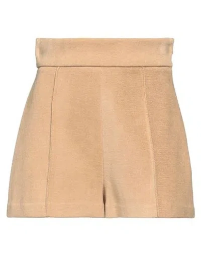 Elisabetta Franchi Woman Shorts & Bermuda Shorts Sand Size 4 Cotton, Viscose, Elastane In Beige