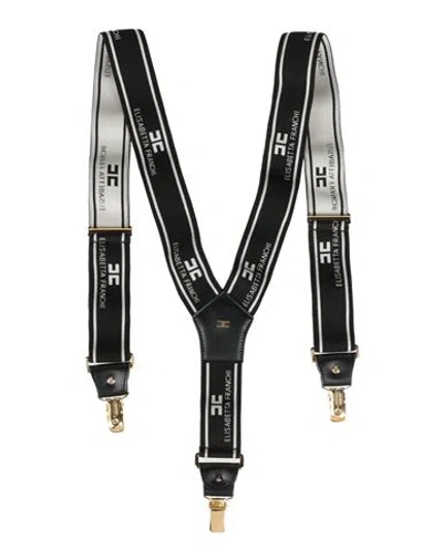 Elisabetta Franchi Woman Suspenders Black Size - Polyamide, Rubber