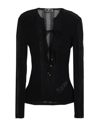 Elisabetta Franchi Woman Sweater Black Size 12 Viscose, Polyamide