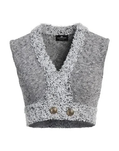 Elisabetta Franchi Woman Sweater Black Size 4 Cotton, Polyamide, Acetate, Viscose, Polyester