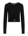 Elisabetta Franchi Black Crop Top In Black