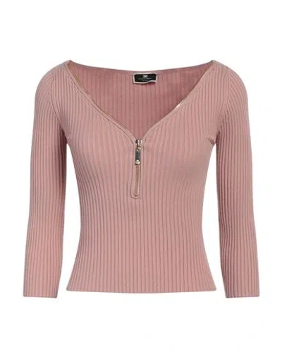 Elisabetta Franchi Woman Sweater Blush Size 4 Viscose, Polyester In Pink