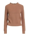 Elisabetta Franchi Woman Sweater Camel Size 4 Viscose, Polyester In Brown