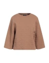 Elisabetta Franchi Woman Sweater Camel Size 8 Viscose, Polypropylene, Polyester In Beige