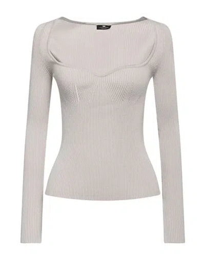 Elisabetta Franchi Woman Sweater Light Grey Size 8 Viscose, Polyester