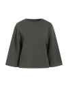 Elisabetta Franchi Woman Sweater Military Green Size 8 Viscose, Polyamide, Polyester In Green