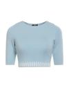 Elisabetta Franchi Woman Sweater Sky Blue Size 6 Viscose, Polyester In Blue