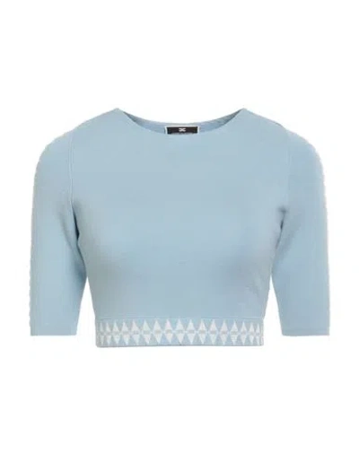 Elisabetta Franchi Woman Sweater Sky Blue Size 6 Viscose, Polyester