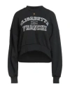 Elisabetta Franchi Woman Sweatshirt Black Size 6 Cotton, Polyester, Viscose, Modal, Wool In Black