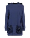 Elisabetta Franchi Woman Sweatshirt Navy Size 4 Cotton, Polyester In Navy
