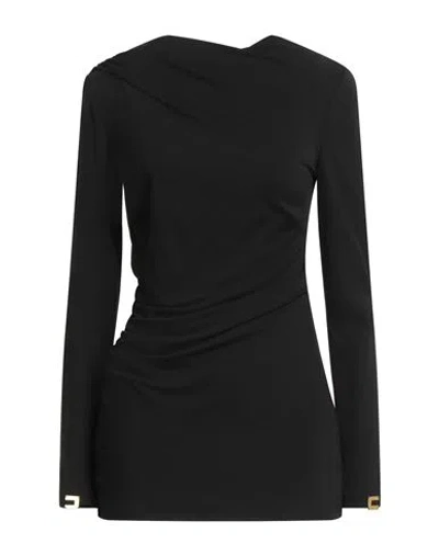 Elisabetta Franchi Woman T-shirt Black Size 10 Viscose, Elastane