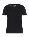 Elisabetta Franchi Woman T-shirt Black Size 4 Cotton