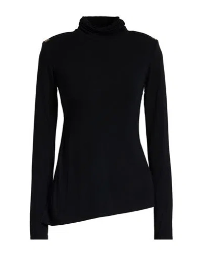 Elisabetta Franchi Woman T-shirt Black Size 6 Modal, Elastane