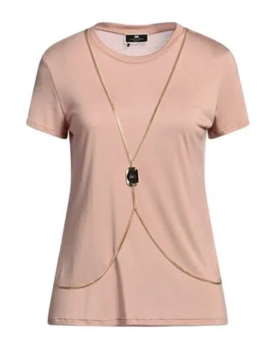 Elisabetta Franchi Woman T-shirt Blush Size 6 Modal In Pink