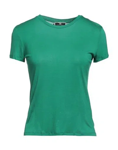 Elisabetta Franchi Woman T-shirt Emerald Green Size 6 Modal