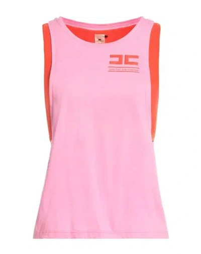 Elisabetta Franchi Woman T-shirt Pink Size 4 Cotton, Elastane