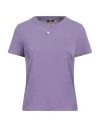 Elisabetta Franchi Woman T-shirt Purple Size 2 Cotton