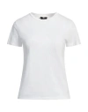 Elisabetta Franchi White Logo Tee Round Neck Tone On In White
