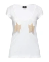 Elisabetta Franchi Woman T-shirt White Size 4 Modal, Polyester, Metal In White