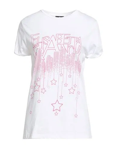 Elisabetta Franchi Woman T-shirt White Size 6 Cotton