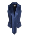 Elisabetta Franchi Woman Tailored Vest Navy Size 6 Polyester, Elastane, Acetate, Viscose In Blue