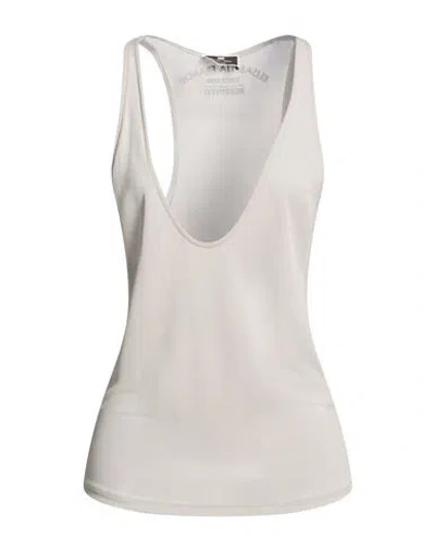 Elisabetta Franchi Woman Tank Top Grey Size 4 Viscose In White